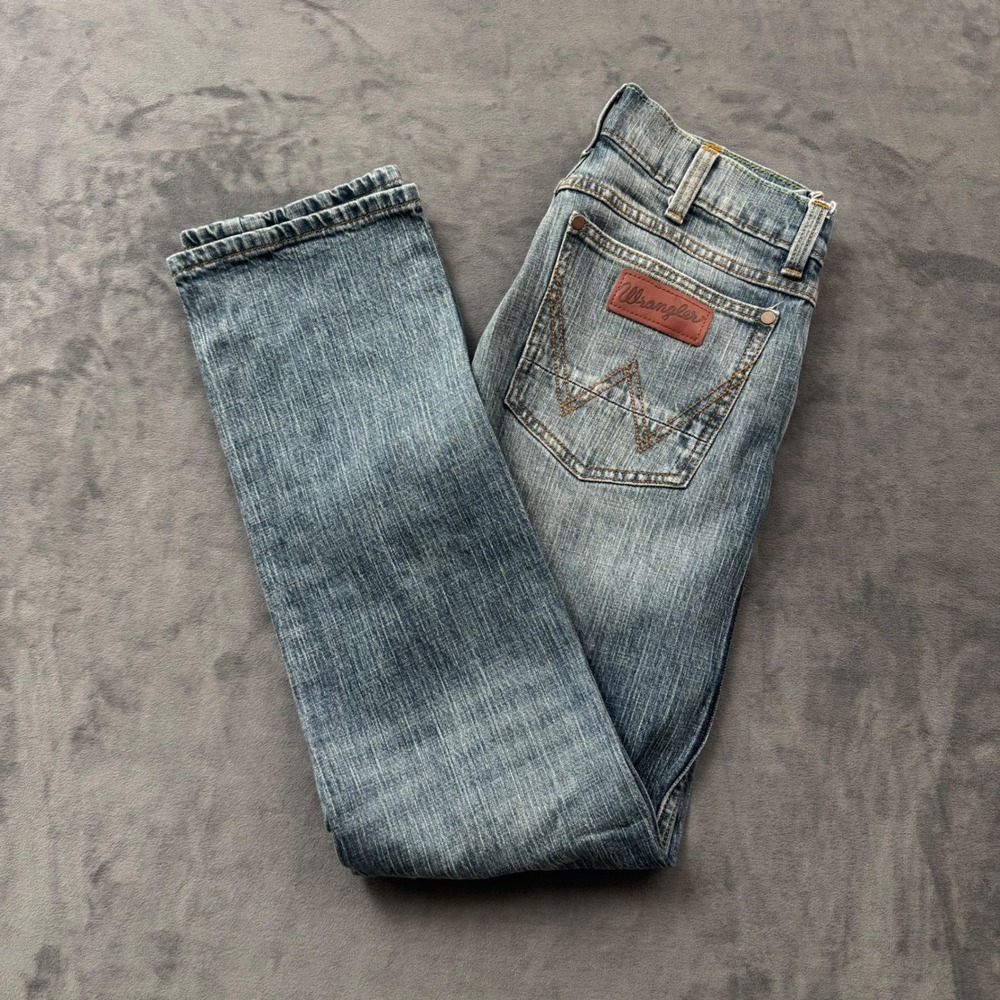 Wrangler Retro Slim Straight Jeans Mens 30x32 Medium Wash Blue Denim 88MWZMS